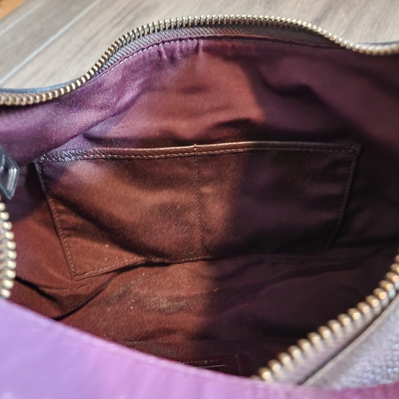 Dark Burgundy Leather Coach Purse - Picture 4 of 6